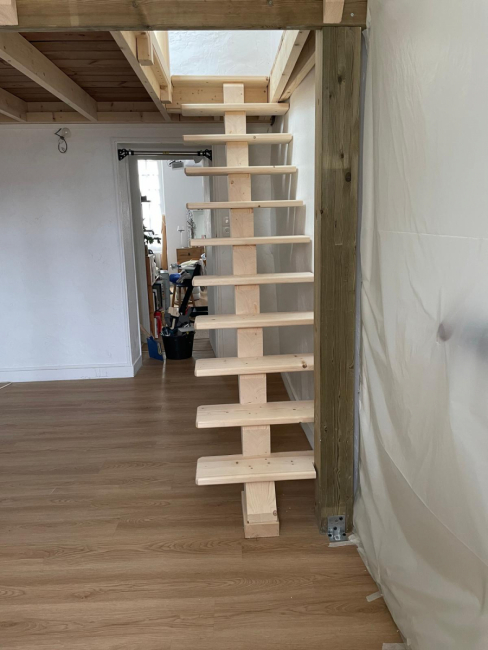 Création et pose d'un escalier sur mesure